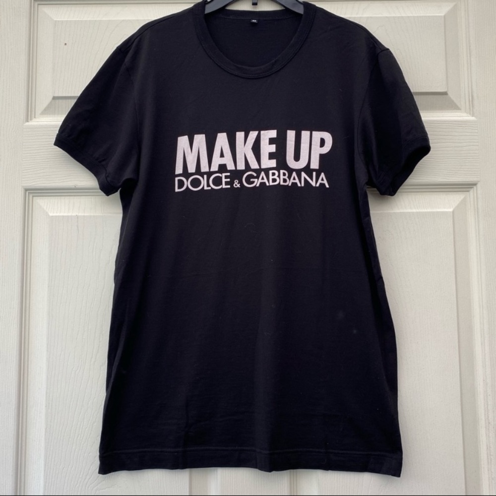 Dolce & Gabbana Logo MAKEUP T-Shirt Black L